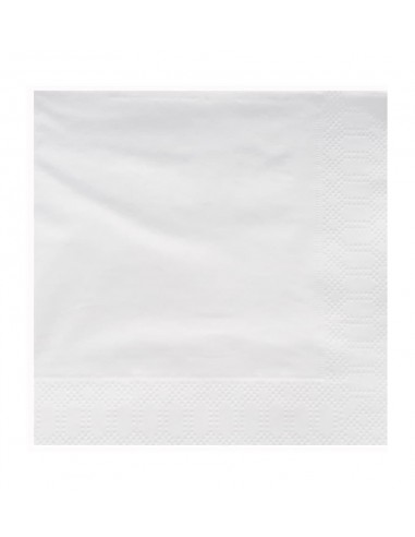 Tovagliolo bianco 2 veli  33x33 cm 25 pz