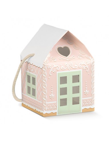 Scatole casetta rosa little houses -...