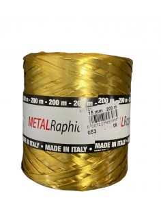 Nastro Raphia oro metal  in...